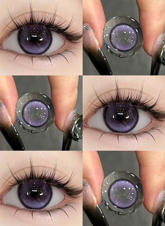 Mill Creek Contact Lenses Colored Mill Creek Can be Used for 12 Months Exquisite Purple Comfortable Wearing - Image 2