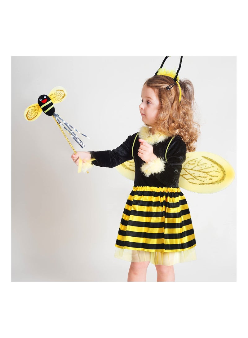 Parties Costumes Accessories for Girls Children Dress Up Include Tutu Skirt Fairy Butterfly Wing Bee Ladybug Headband  - Image 4
