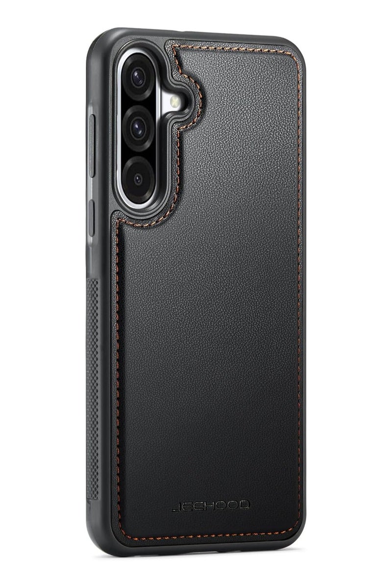JEEHOOD CaseMe Phone Case Compatible with Samsung Galaxy A36 5G Luxury PU Leather Back Cover Cover Compatible with Samsung Galaxy A36 5G - Black - Image 1