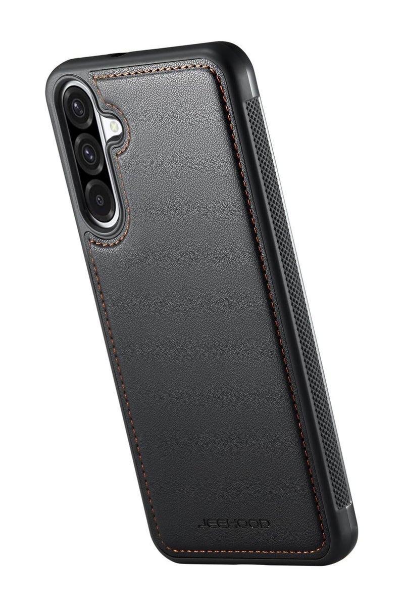 JEEHOOD CaseMe Phone Case Compatible with Samsung Galaxy A36 5G Luxury PU Leather Back Cover Cover Compatible with Samsung Galaxy A36 5G - Black - Image 4