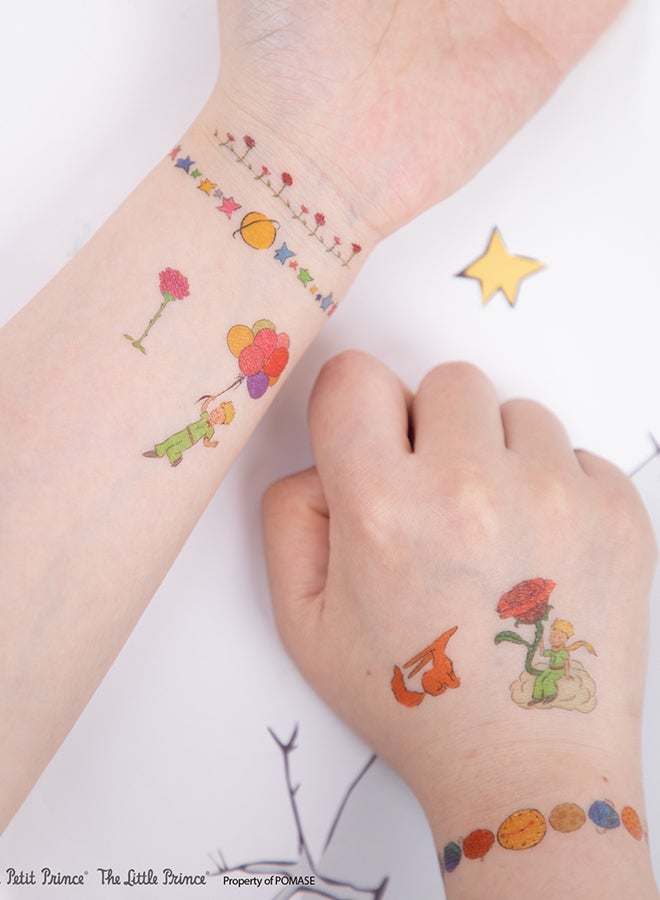 Avenir The Little Prince Face Stickers & Tattoos Set – 18 Reusable Face Stickers & 123 Tattoo Stickers | Easy to Apply & Remove | Kids Party, Dress-Up & Creative Play - Image 3