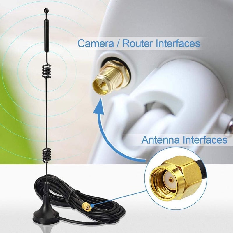 BINGFU هوائي مزدوج النطاق واي فاي 2.4GHz 5GHz 5.8GHz 9dBi قاعدة مغناطيسية MIMO موصل RP-SMA ذكر 4-pack لجهاز توجيه واي فاي بطاقة الشبكة اللاسلكية محول USB كاميرا IP الأمنية - Image 4