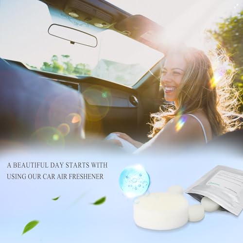 ORIESSE 32pcs Vanilla Car Air Freshener Refill Fragrance Tablets,8 Pack Sweet Vanilla Car Scents Pads for Car Air Freshener Vent Clips,1.7cm/0.7inches Diameters Scent Pads - Image 2