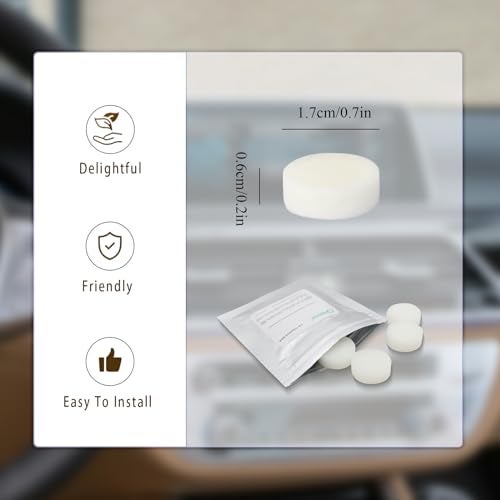 ORIESSE 32pcs Vanilla Car Air Freshener Refill Fragrance Tablets,8 Pack Sweet Vanilla Car Scents Pads for Car Air Freshener Vent Clips,1.7cm/0.7inches Diameters Scent Pads - Image 3