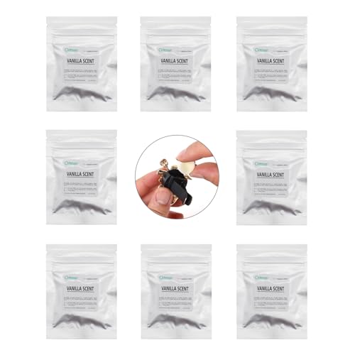 ORIESSE 32pcs Vanilla Car Air Freshener Refill Fragrance Tablets,8 Pack Sweet Vanilla Car Scents Pads for Car Air Freshener Vent Clips,1.7cm/0.7inches Diameters Scent Pads - Image 4