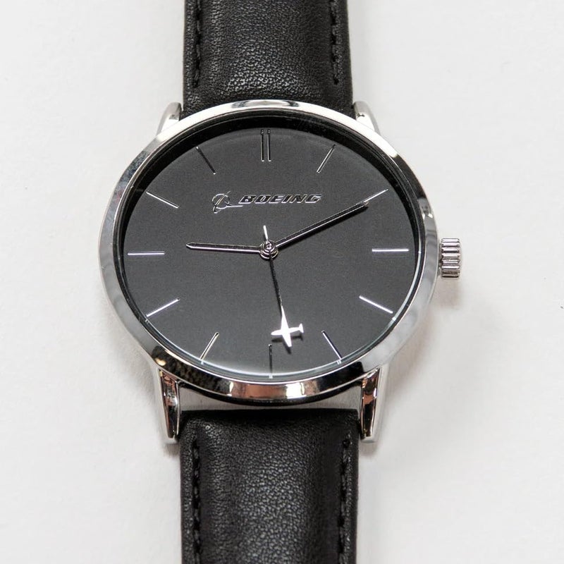 Boeing Men's Rotating Plane Watch (Silver/Black) - Image 3