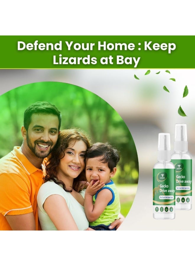 GECKO 2Pcs Natural Lizard Repellent Spray – Plant-Based Formula for Indoor u0026 Outdoor Use – Effective Gecko u0026 Reptile Deterrent for Home, Garden... - Image 4