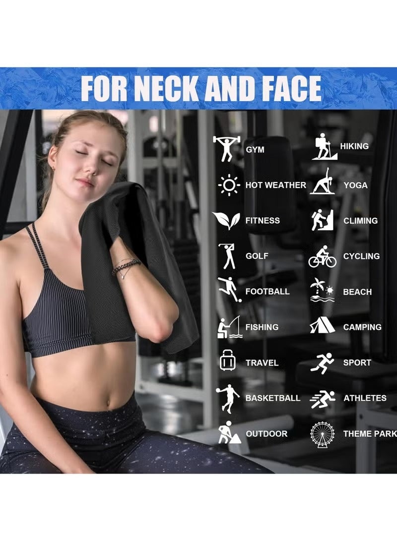 general 2 Pack Cooling Towel Soft Breathable Sweat Towel Microfibre Fitness Towel Cooling Cold Towels for Neck for Travel Hiking Gym Yoga - Image 5