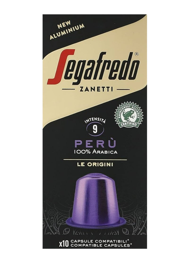 Segafredo Capsule  Peru Nespresso Compatible 10 Capsules 