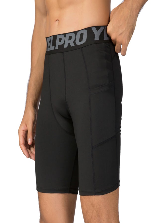 YEL PRO 4 Packs Men Compression Shorts Active Workout Underwear with Pocket - Image 2