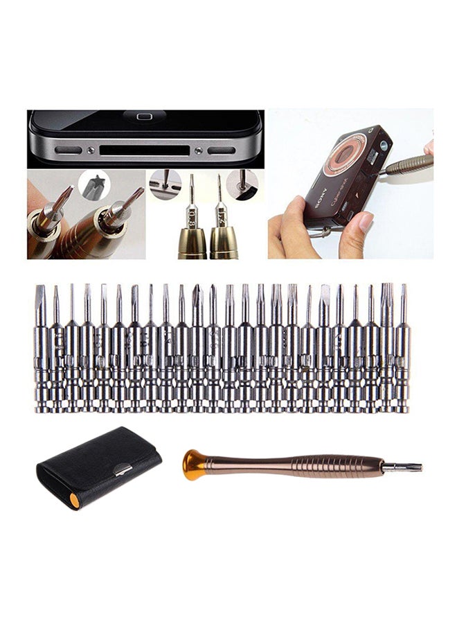 مجموعة أدوات إصلاح مكوّنة من مفكات براغي توركس 25 في 1 أسود 118جرام - Image 2