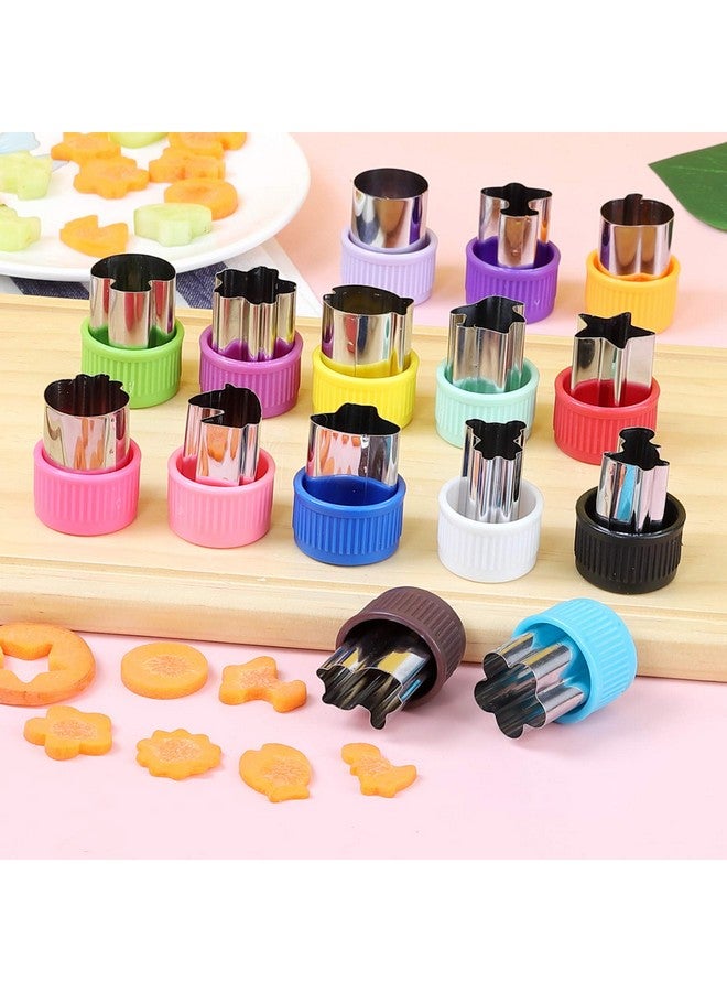 CECIAOAIME Mini Cookie Cutter Set 30 pcs for Kids Vegetable Cutters and Fruit Stamp Mold Different Shapes and Sizes Stainless Steel - Image 4