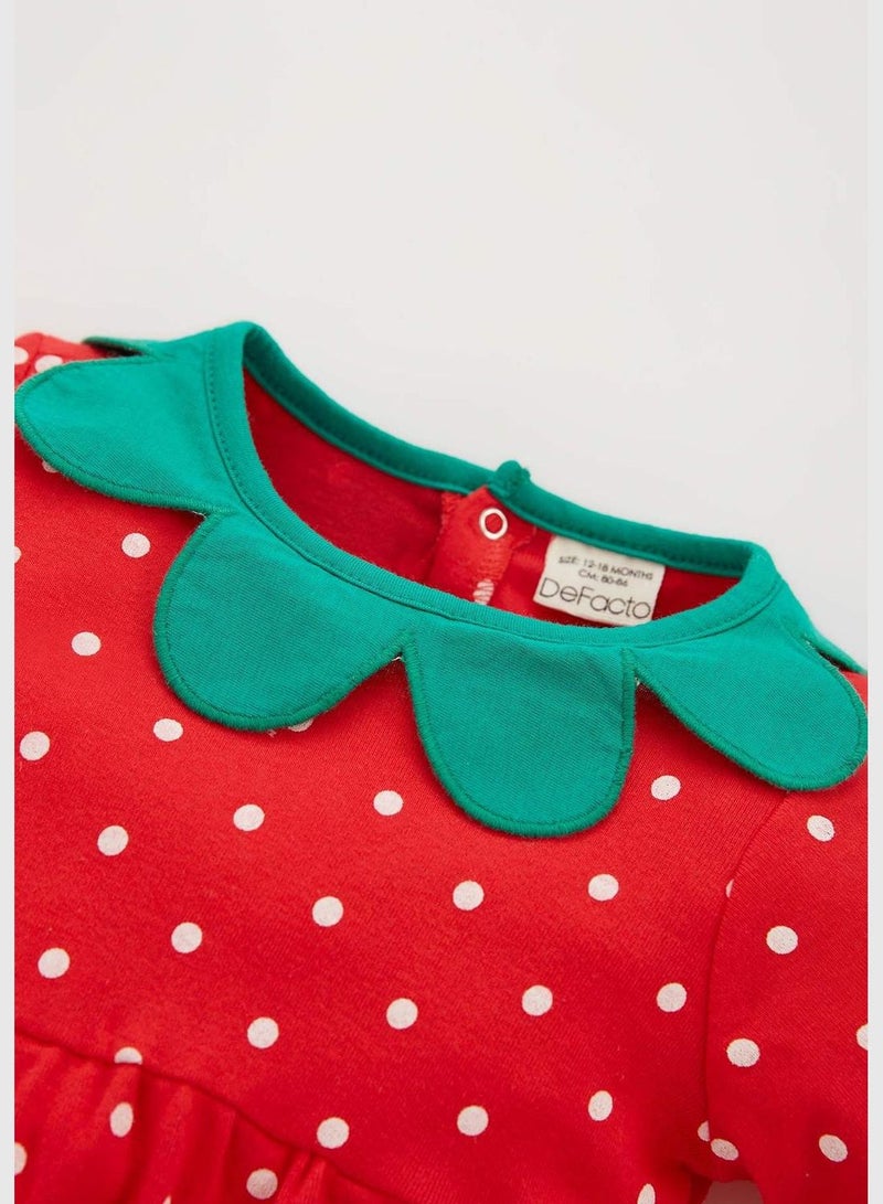 DeFacto 2 Pack BabyGirl Regular Fit Big Neck Long Sleeve Knitted Overalls - Image 2
