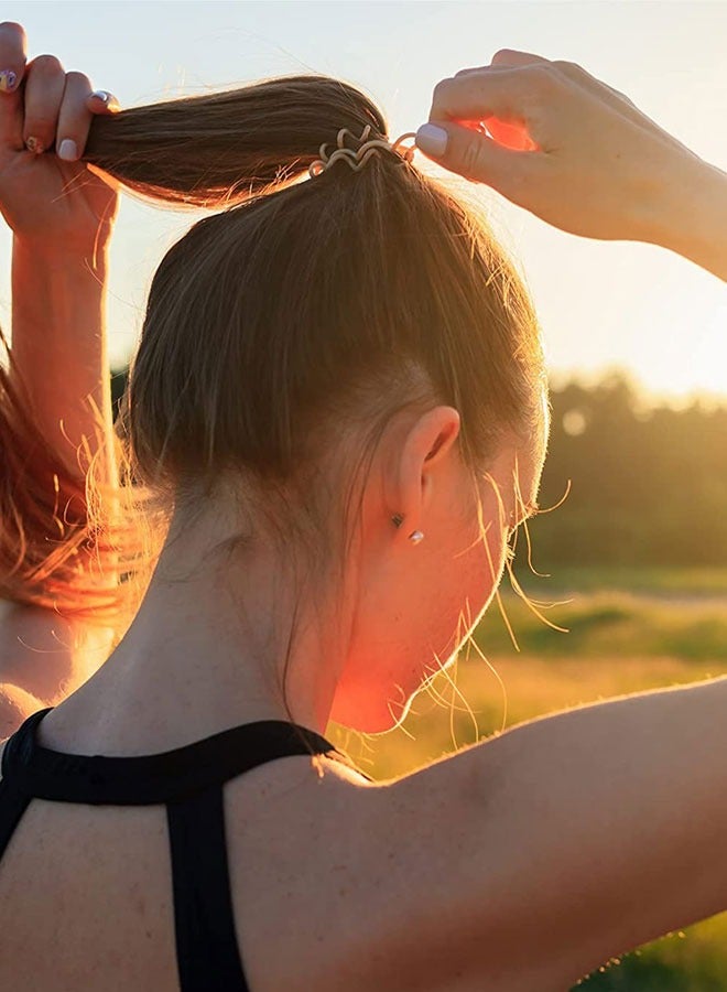 وهاواي 16pcs Spiral Hair Ties,No Crease Coil Hair Ties, Ponytail Hair Band Without Crease, No Pulling Hair, Strong Stretching Force Suitable For Women With Thick Thin Hair - Image 5