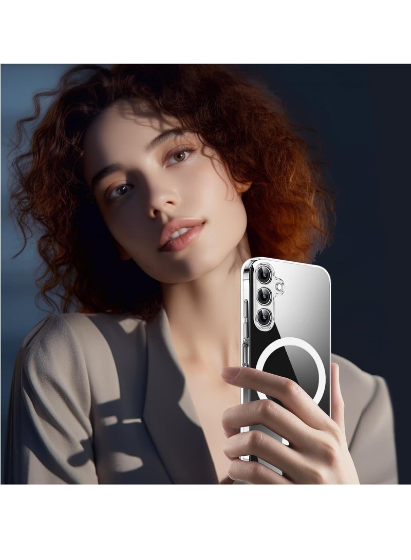 for Samsung Galaxy A16 5G/4G Case Clear [Compatible with Magsafe] [Strong Magnet] [Non-Yellowing] Magnetic Slim Thin Bumper Phone Cover, Lightweight, and Durable Clear - Image 2