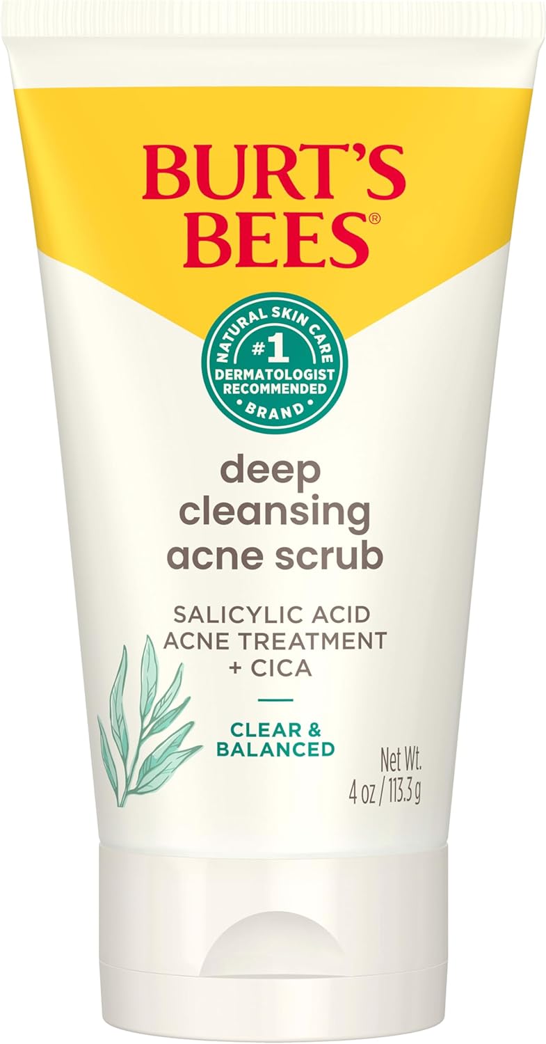 Burt's Bees Natural Acne Solutions Deep Cleansing Acne Scrub with Salicylic Acid and CICA - 4 oz - Image 1