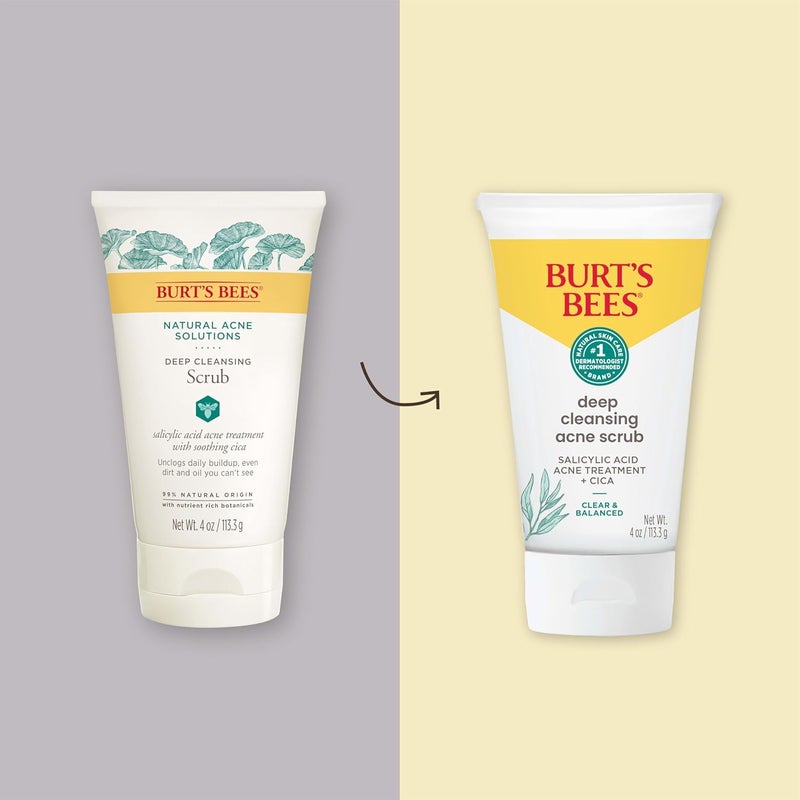 Burt's Bees Natural Acne Solutions Deep Cleansing Acne Scrub with Salicylic Acid and CICA - 4 oz - Image 2