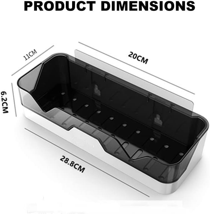 BLYPHOO Shower Caddy for Bathroom Wall Organizer Shelf: Upgraded No Drilling Shower Organizer - Premium Adhesive Kitchen Storage - Rustproof Storage Rack for Bathroom (2 Pack) - Image 2