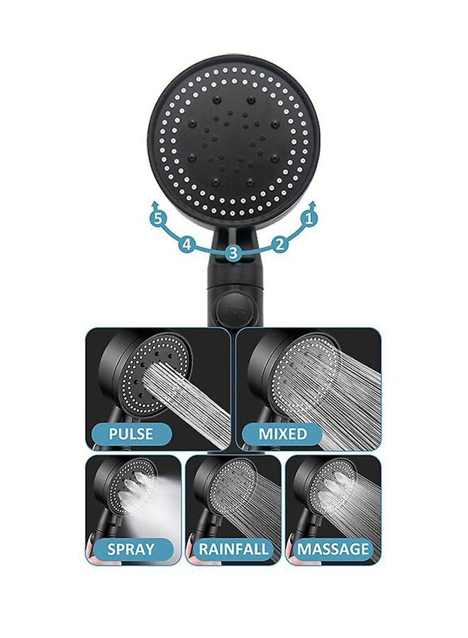 Shower Head, High Pressure Handheld Shower Head With 5 Settings, High Flow Rate Even At Low Water Pressure, Sticky Shower Head Holder (adjustable Height/angle, Extra 1.5m Shower Hose - Image 2
