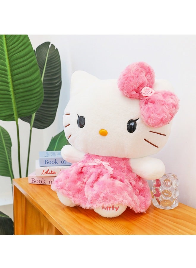 50cm Cartoon Pink Floral Skirt Hello Kitty Plush Doll Plush Toy Room Decoration Soft Doll Suitable for Children Gift Party Gift  - Image 1