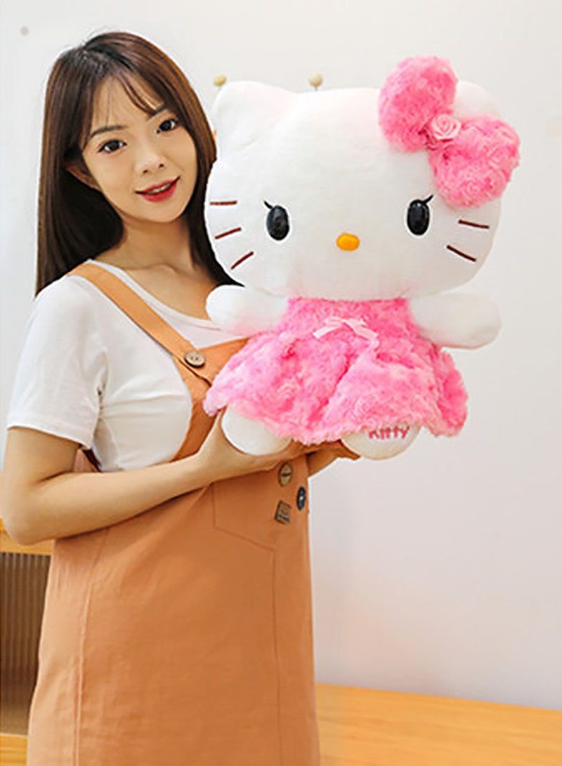 50cm Cartoon Pink Floral Skirt Hello Kitty Plush Doll Plush Toy Room Decoration Soft Doll Suitable for Children Gift Party Gift  - Image 2
