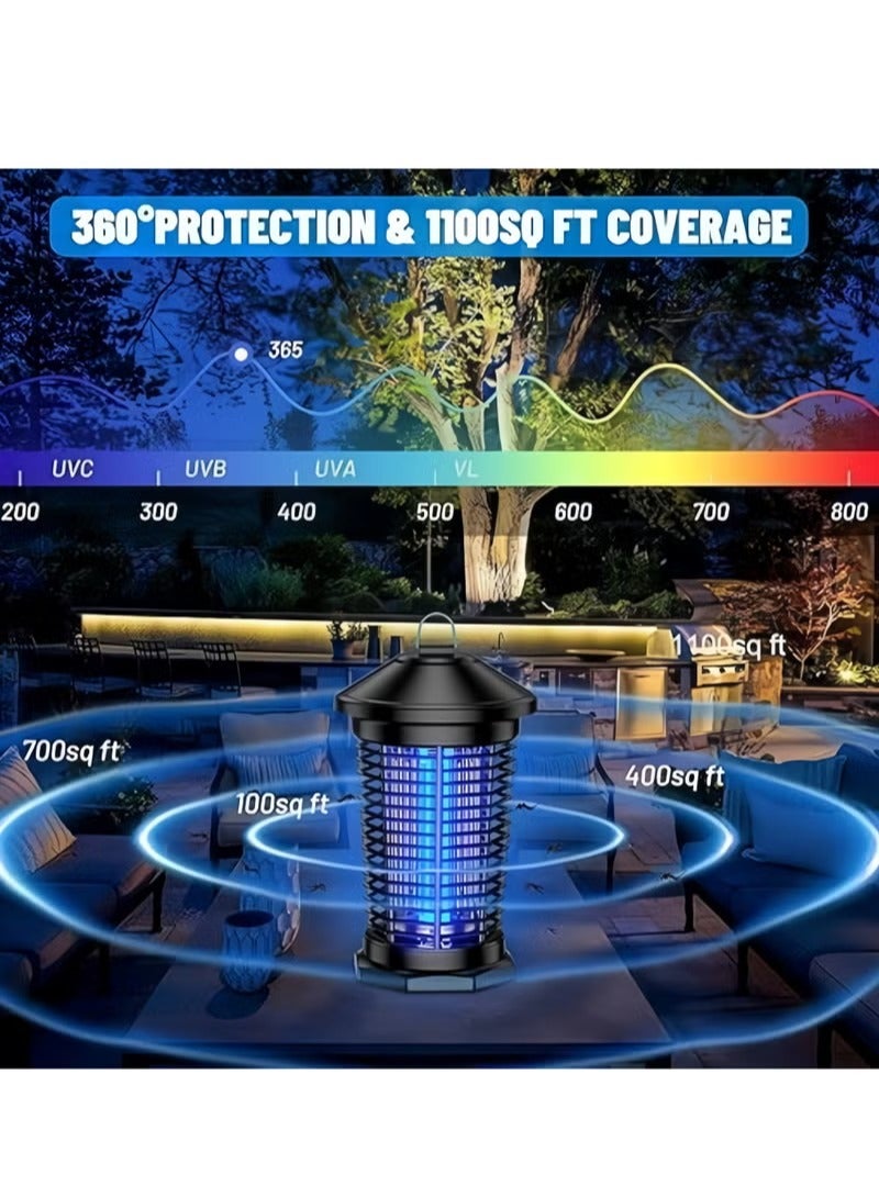 Daxiongmao Flying Insects Killer The Best Buggs Zapper Mosquitos And Fly's Trap Indoor And Outdoor Use Kills Flying Insects With 18W UV Light And 3800V Electric Shock - Image 4