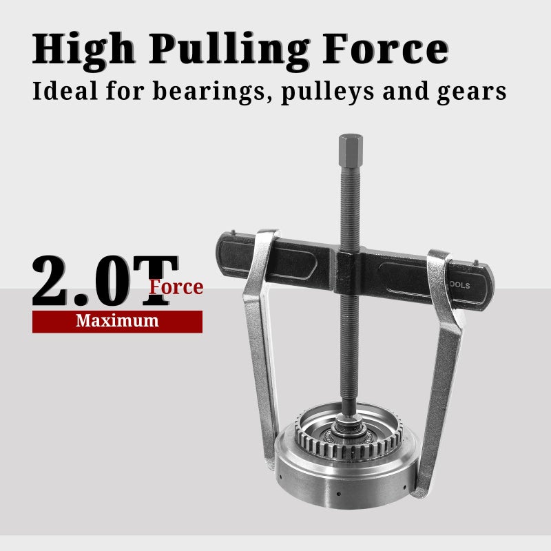 BILITOOLS 4" 2-Jaw Gear Puller, Internal External for Removal of Pulleys Flywheels Bearings & Gears - Image 4