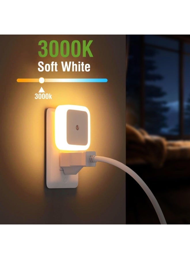Necomi 2-Pack LED Night Lights Plug into Wall, 0.5W Plug in Night Light, Dusk to Dawn Light Sensor, Auto-On/Off Nightlight for Adults Kids Room Bedroom, Bathroom, Hallway, Kitchen - Image 4