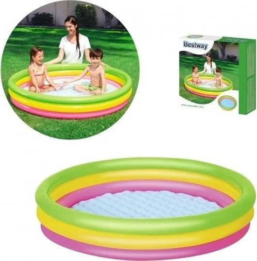 Bestway ( 51104 ) Inflatable Base 3-Ball Colorful Pool