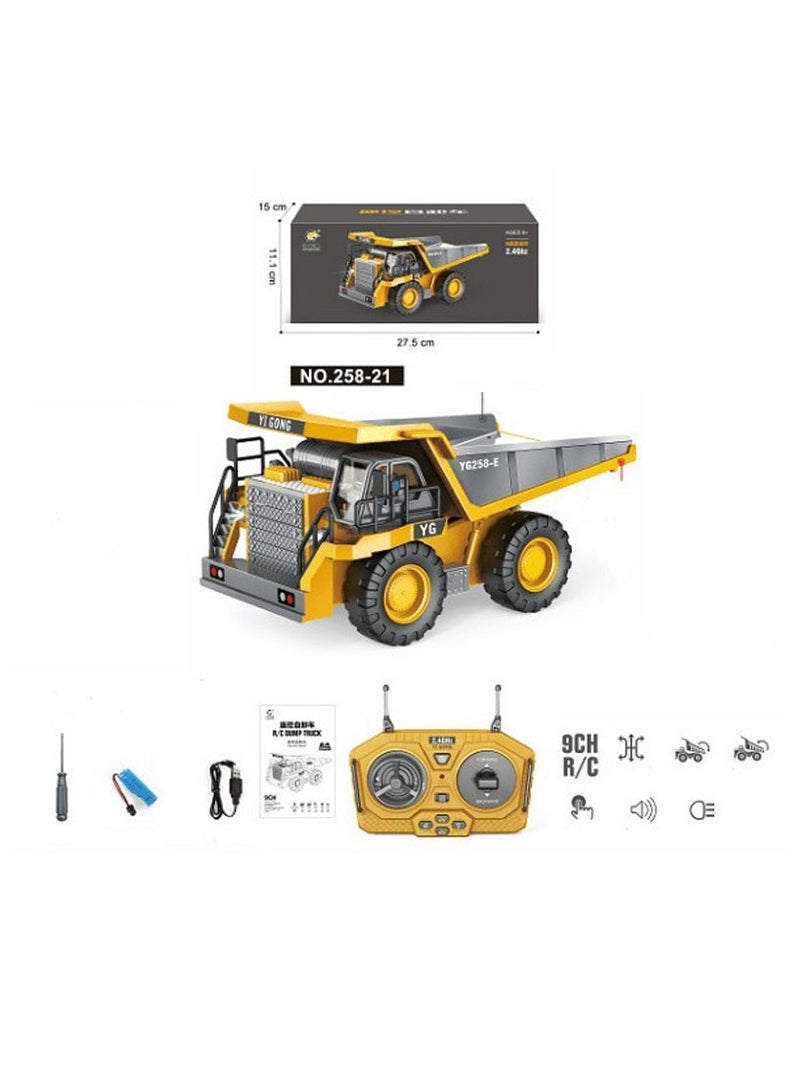 لعبة حفارة تعمل بالتحكم عن بعد، هدية للأولاد من سن 4 إلى 13 عامًا، ألعاب بناء تعمل بالتحكم عن بعد مع مجرفة معدنية، أضواء، أصوات، 2.4 جيجاهرتز، تدور 680 درجة - Image 5