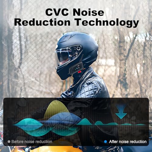 EJEAS V6 Pro Motorcycle Bluetooth Headset, Upgraded 2 Riders Intercom Helmet Communication System with Auto-Answering Call and Noise Reduction for Motorcycling Skiing and Climbing (1 Pack) - Image 3