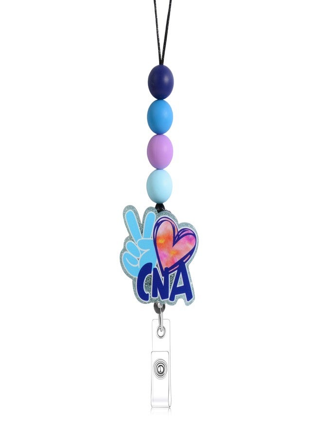 Lantintop Nurse Lanyard Acrylic Breakaway Lanyard Hospital ID Badge Holder Charm Lanyard for Family Friend Colleague (CNA-Blue) - Image 1