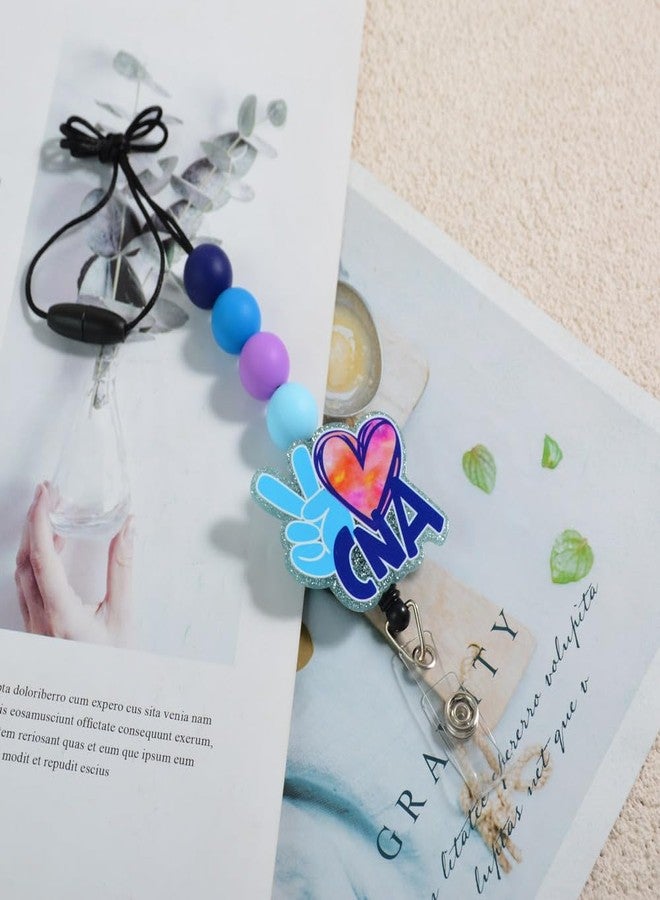 Lantintop Nurse Lanyard Acrylic Breakaway Lanyard Hospital ID Badge Holder Charm Lanyard for Family Friend Colleague (CNA-Blue) - Image 5