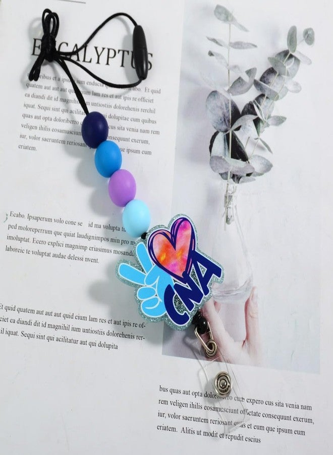 Lantintop Nurse Lanyard Acrylic Breakaway Lanyard Hospital ID Badge Holder Charm Lanyard for Family Friend Colleague (CNA-Blue) - Image 2
