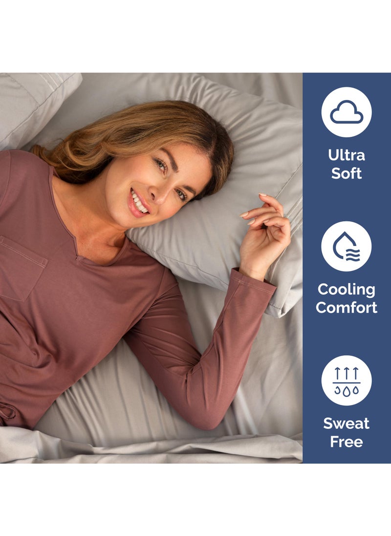Extra Deep Twin XL Sheet Set - 4 Piece Breathable and Cooling Sheets - Hotel Luxury Bed Sheets Set - Easy Fit - Soft  Wrinkle Free and Comfy Sheets Set - Light Grey Sheet Set with Extra Deep Pockets
