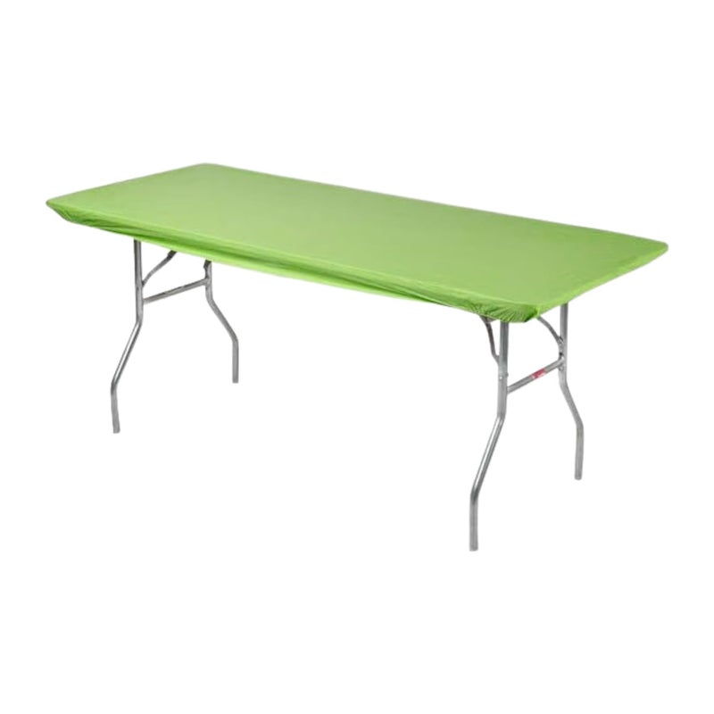 KwikCovers 6 Rectangle Plastic Table Covers 30 x 72 Bundle of 5 Lime Green