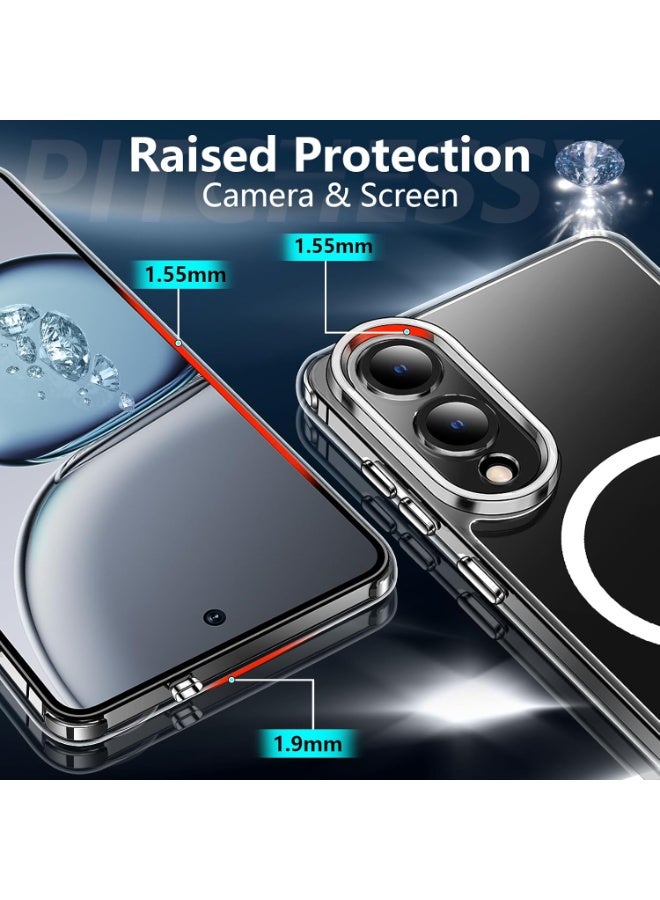 MUDISO Samsung Galaxy S25 Edge Case Cover Clear Magsafe with Tempered Glass 9D Full Coverage High Responsive Glass for Samsung Galaxy S25 Edge 6.7-inch - Image 5