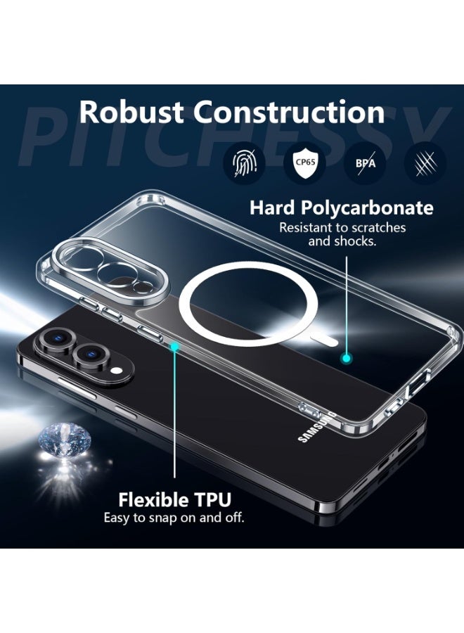 MUDISO Samsung Galaxy S25 Edge Case Cover Clear Magsafe with Tempered Glass 9D Full Coverage High Responsive Glass for Samsung Galaxy S25 Edge 6.7-inch - Image 4