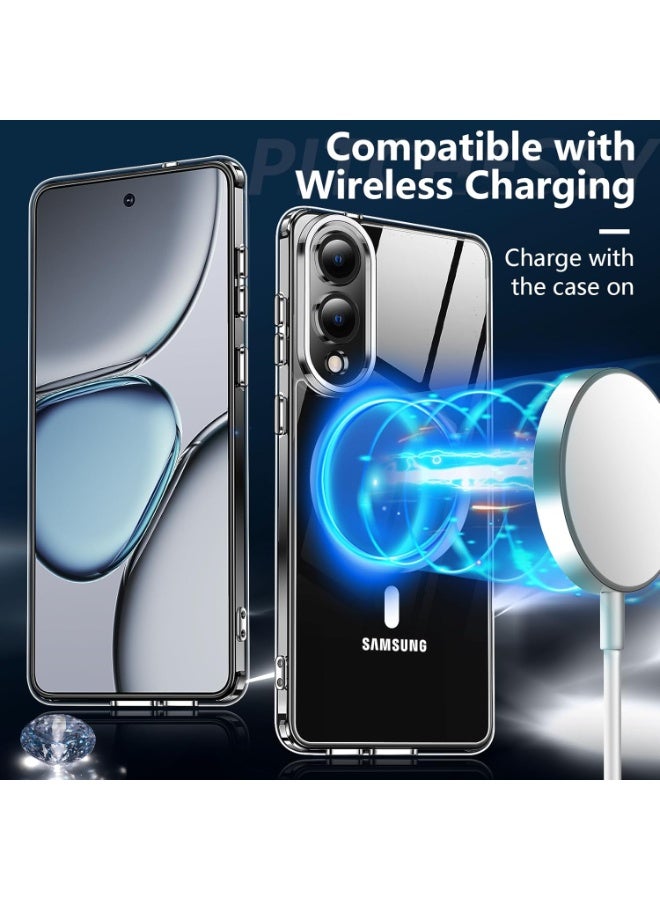 MUDISO Samsung Galaxy S25 Edge Case Cover Clear Magsafe with Tempered Glass 9D Full Coverage High Responsive Glass for Samsung Galaxy S25 Edge 6.7-inch - Image 3