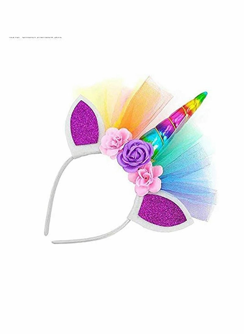 KASTWAVE Baby Girls Rainbow Mini Tutu Skirt Party Costume Dress for Girls, Skirt and Hair Bow set, Pink and Multicolor, Layered Ballet Feature Tulle Polyester Dress  - Image 2