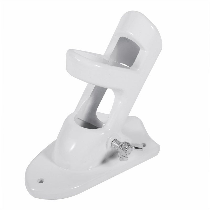 Flag Pole Holder Two Positions Flag Pole Mounting Bracket 1 Inch Inner Diameter Aluminum Alloy Flag Holder with Hardware - Image 1