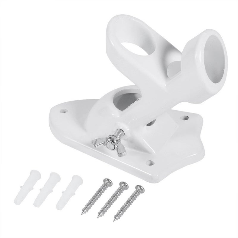 Flag Pole Holder Two Positions Flag Pole Mounting Bracket 1 Inch Inner Diameter Aluminum Alloy Flag Holder with Hardware - Image 2