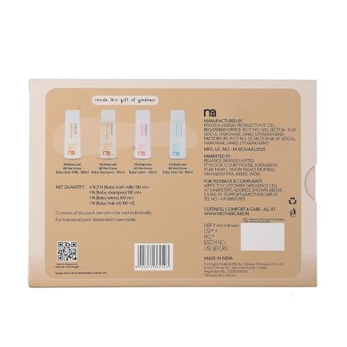Mothercare Gift Set for Babies | Baby Gift Box (Pack of 4, 100ml Each) | Bath Milk, Baby Lotion, Baby Hair Oil & Baby Shampoo - Image 5