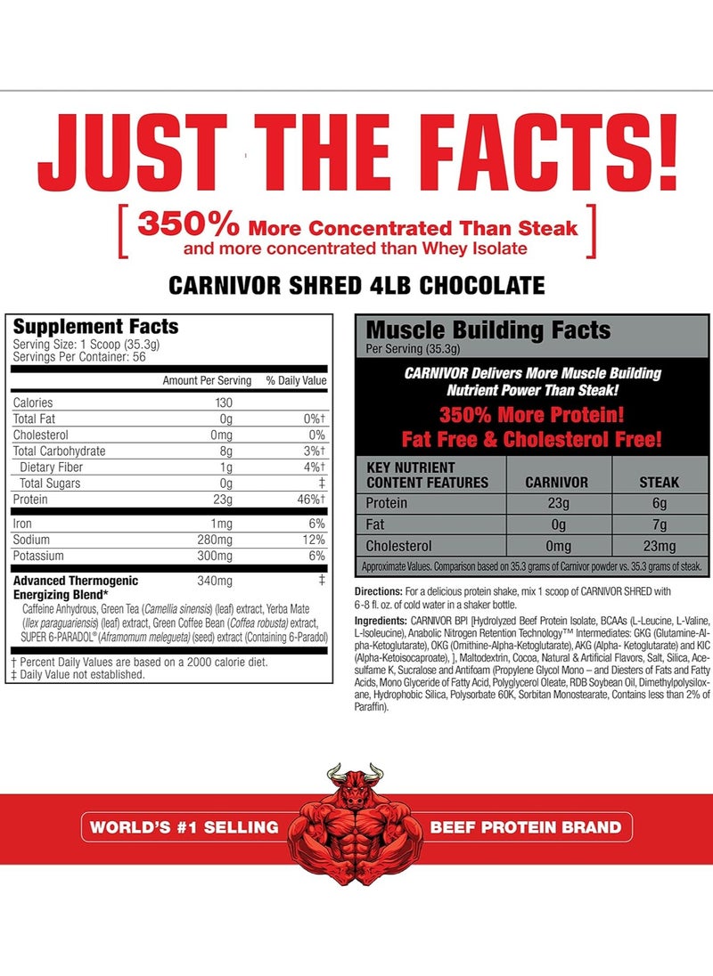MUSCLEMEDS Carnivor Hydrolyzed Protein Shred 1977g Chocolate Flavor  - Image 2