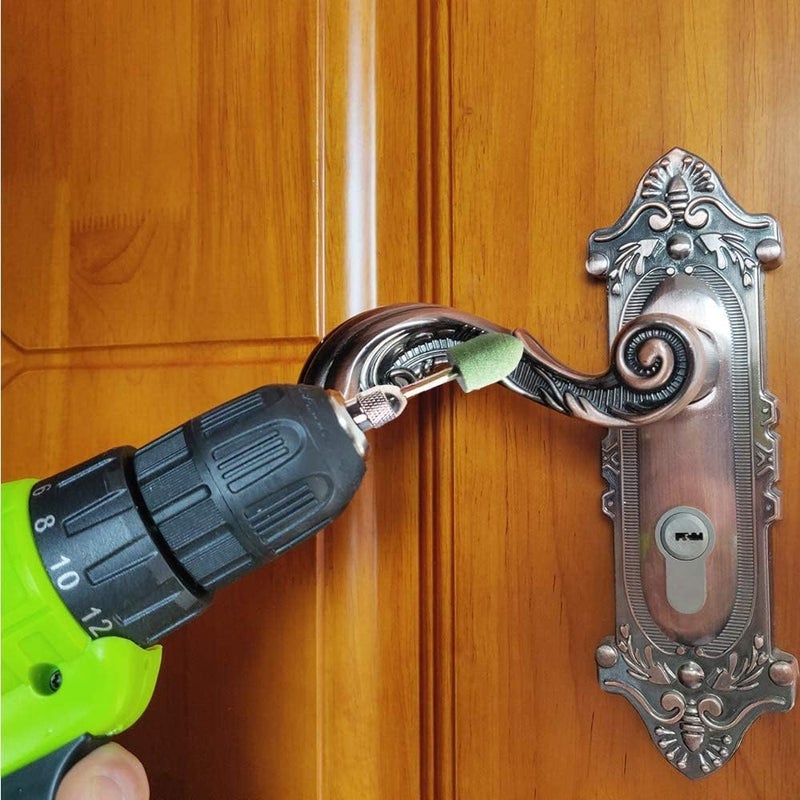 اتول مارت أدوات تلميع مطاطية من Utoolmart بقطر 20 مم، مزودة بعجلات تلميع بقطر 6 مم، للاستخدام مع الأدوات الدوارة الأسطوانية، اللون أخضر، عدد 15 قطع. - Image 5