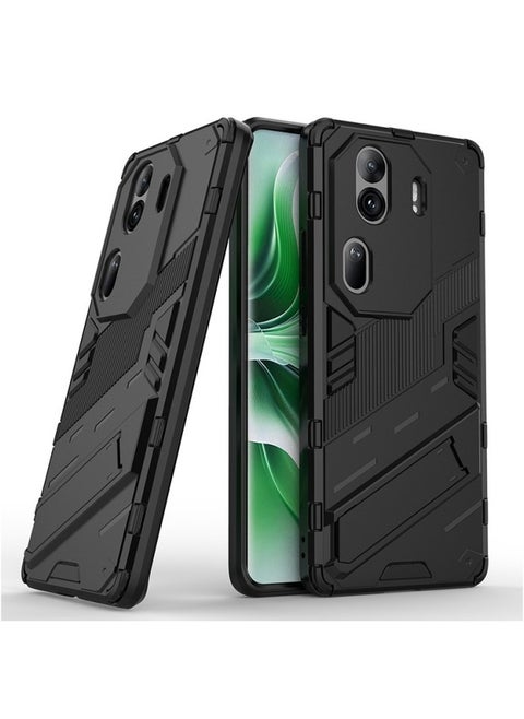 Case Compatible with OPPO Reno 11 Pro 5G, 2-in-1 TPU+PC Dual Layer Combo Shockproof Ultra-Thin Protective Phone Back Cover with Kickstand