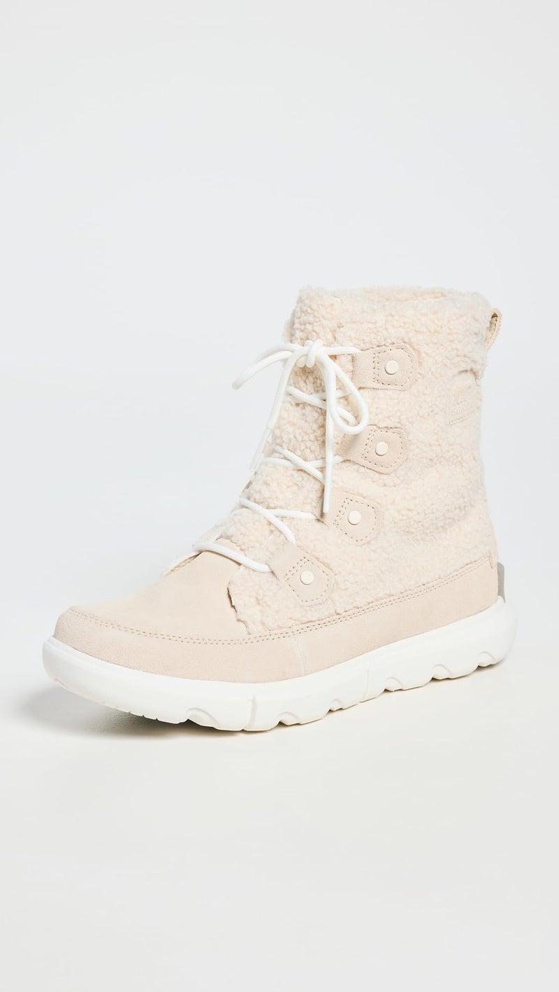 Sorel Women's Explorer Next Joan Cozy Boots - Bleached Ceramic, Sea Salt - Size 10 - Image 3