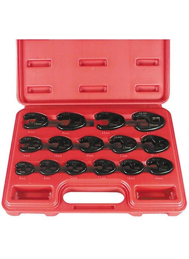 Astro Pneumatic Tool Astro 7115 Crowfoot Wrench Metric Set 15 PC 