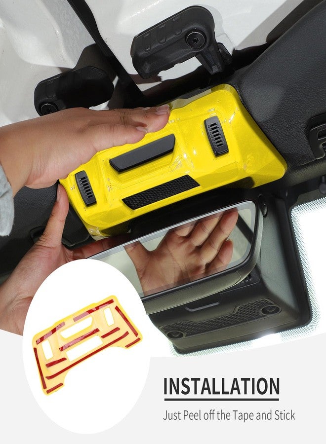Linskip One-Touch Roof Panel Trim Compatible with 2024 2025 Jeep Wrangler JL 4XE & Gladiator JT, Overhead Feature Decor Cover for Jeep Wrangler Interior Accessories(Yellow) - Image 5