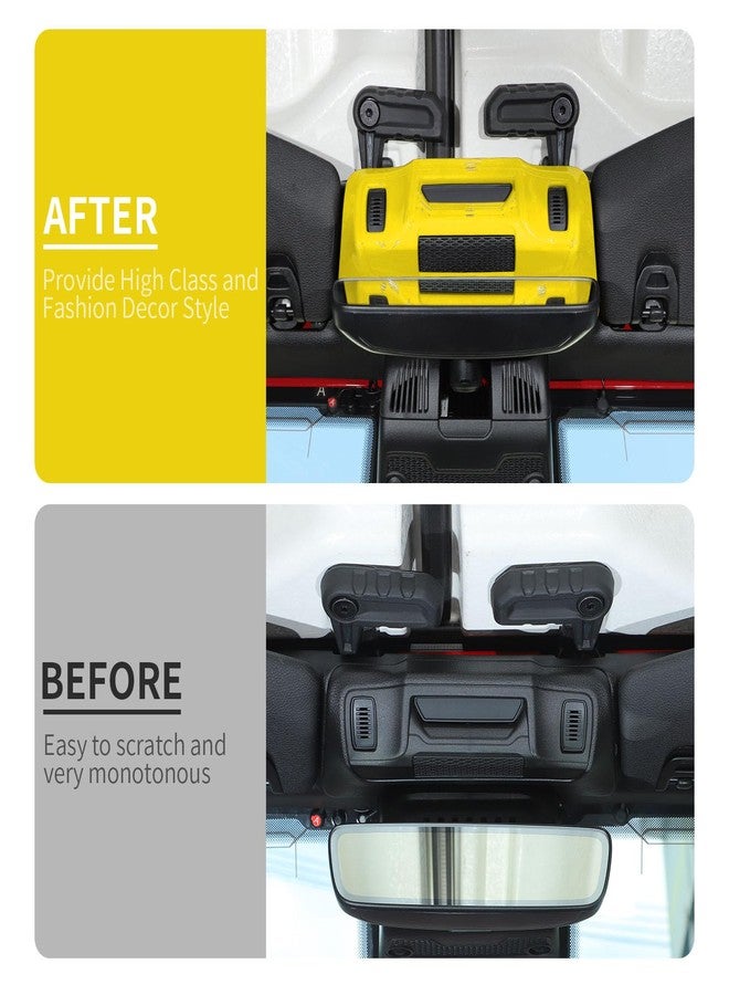 Linskip One-Touch Roof Panel Trim Compatible with 2024 2025 Jeep Wrangler JL 4XE & Gladiator JT, Overhead Feature Decor Cover for Jeep Wrangler Interior Accessories(Yellow) - Image 4